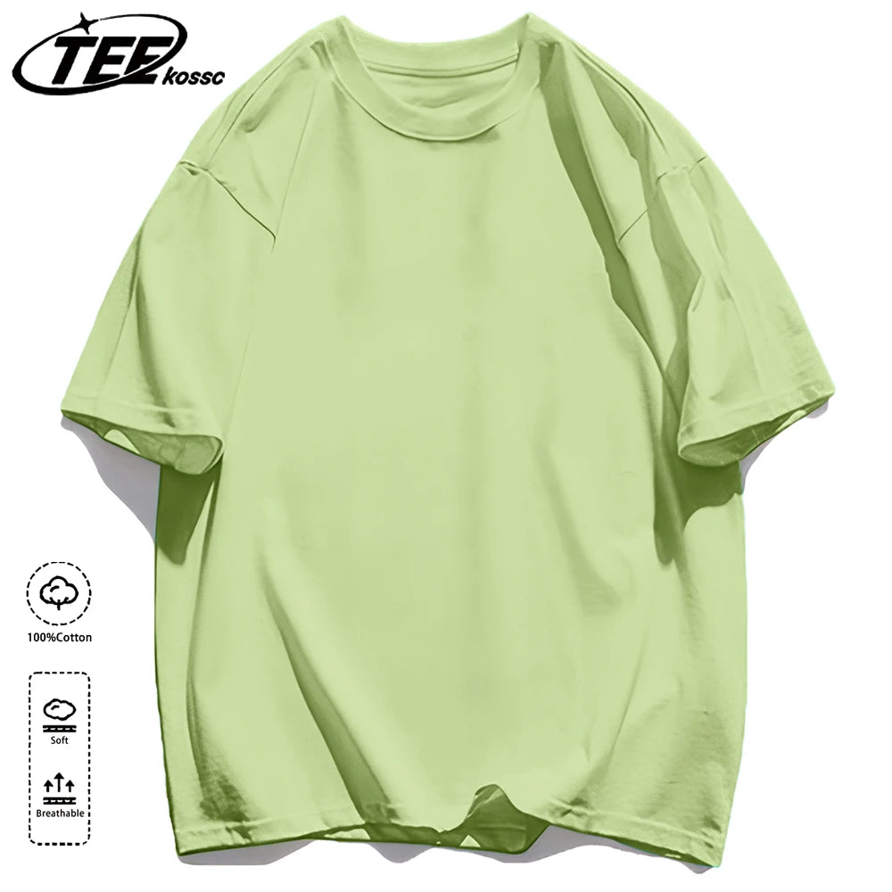 Korean Style Short Sleeve Y2K Solid T-Shirt Women Summer Trendy T Shirts Loose Multicolor Clothes Cotton All-Match Sportswear