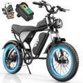 Electric Bike for Adults, 48V 40/25/20/15.6Ah Battery, 1500W-3000W Peak Motor, 20" Fat Tire All-Terrain E-Bike with, Custom