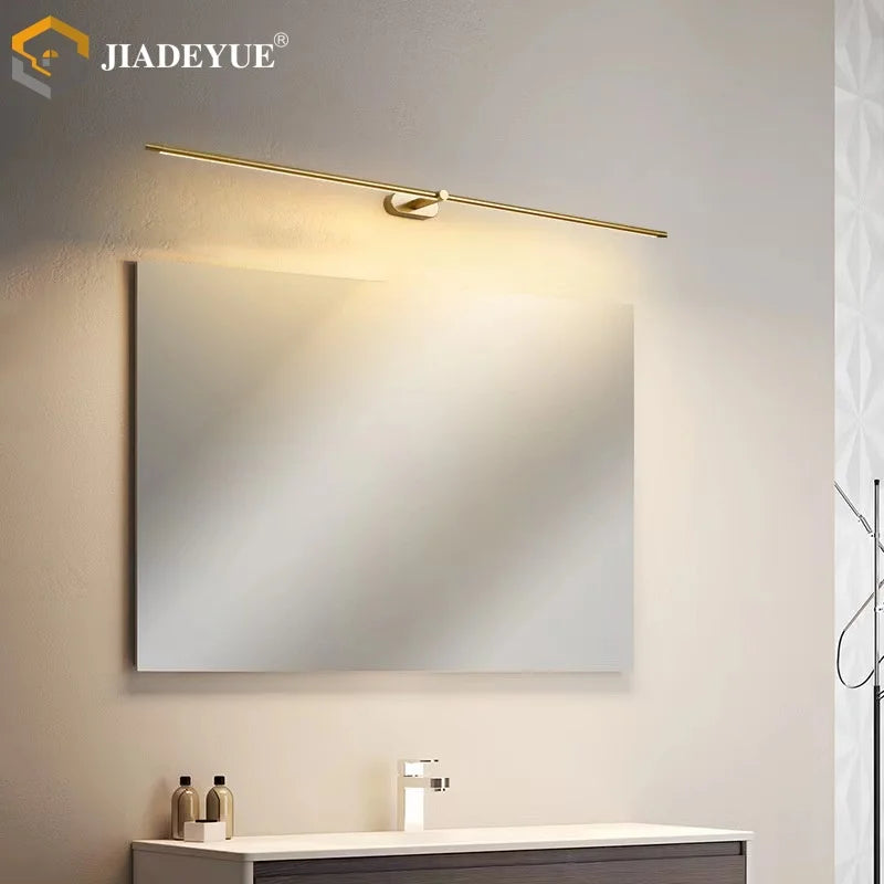 Modern Minimalist Mirror Headlights, Makeup Stands, Bathrooms, Mirror Cabinets, Straight Strip Wall Lights
