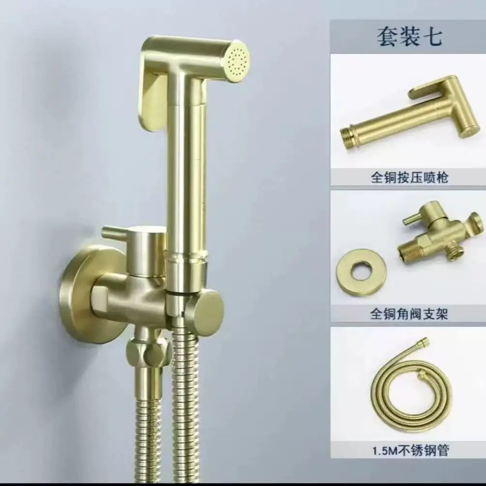 Brass Handheld Toilet Bidet Sprayer Set Accessories Black Bidet Faucet for Bathroom Sprayer Shower Head Self Cleaning White