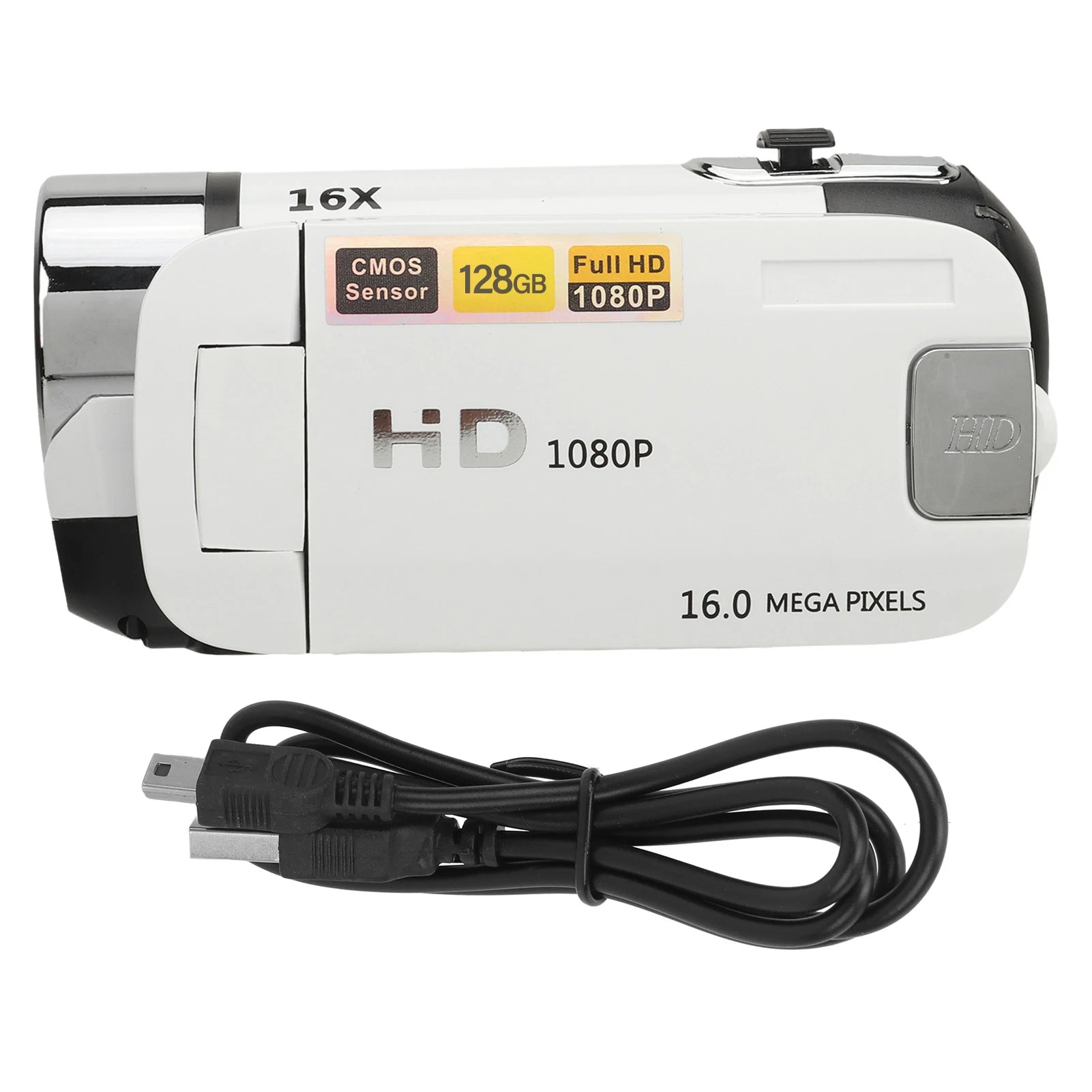 16MP Digital Camera HD Video Camcorder 2.4 Inch Rotatable Screen 16X Digital Zoom Video Camera Recorder USB Connection Port
