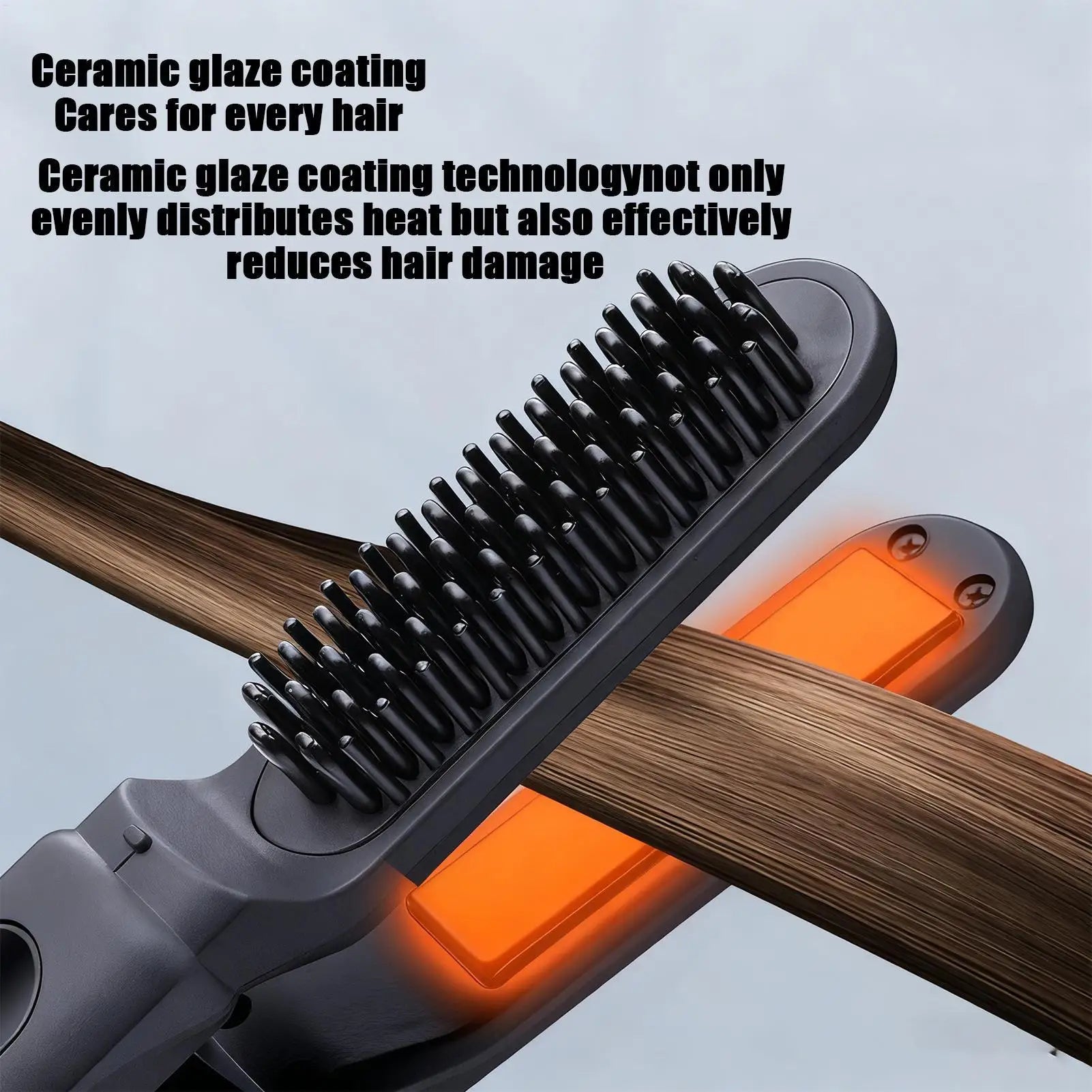 Cordless Hair Straightener 2-in-1 Rechargeable Curler with LED Display 3 Temperature Settings Cordless Straightener for Women