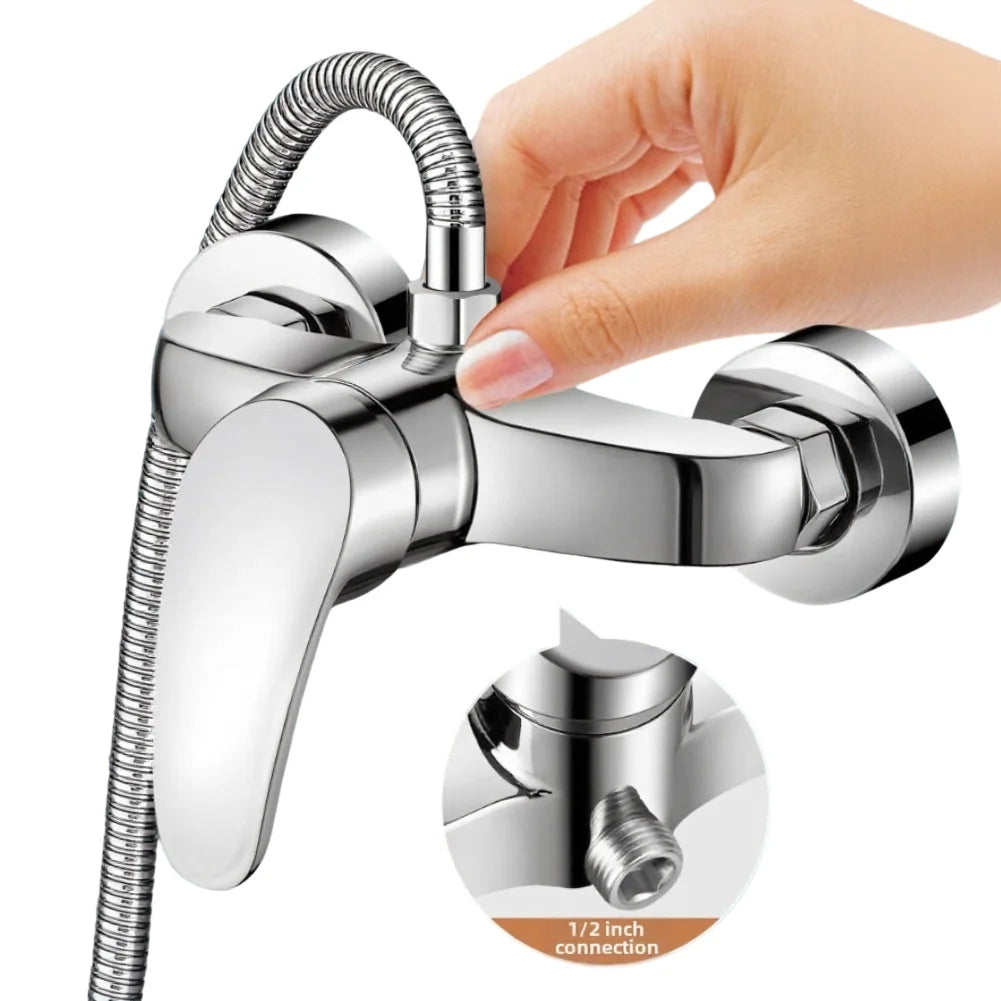 Shower Mixer Faucet Hot And Cold Water Mixing Valve For Shower Faucet G1/2 Wall Mount Copper Bathroom Fixture