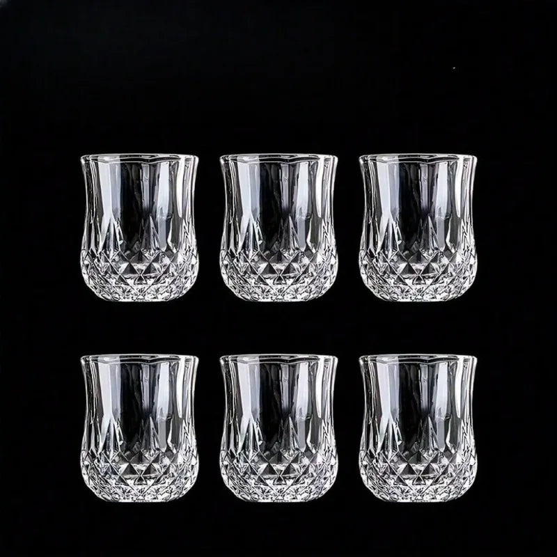 50mL Crystal Cut Glass Cup, Reusable, Suitable For Whiskey & Liquor, Glass Glassware, For Home Bar, KTV