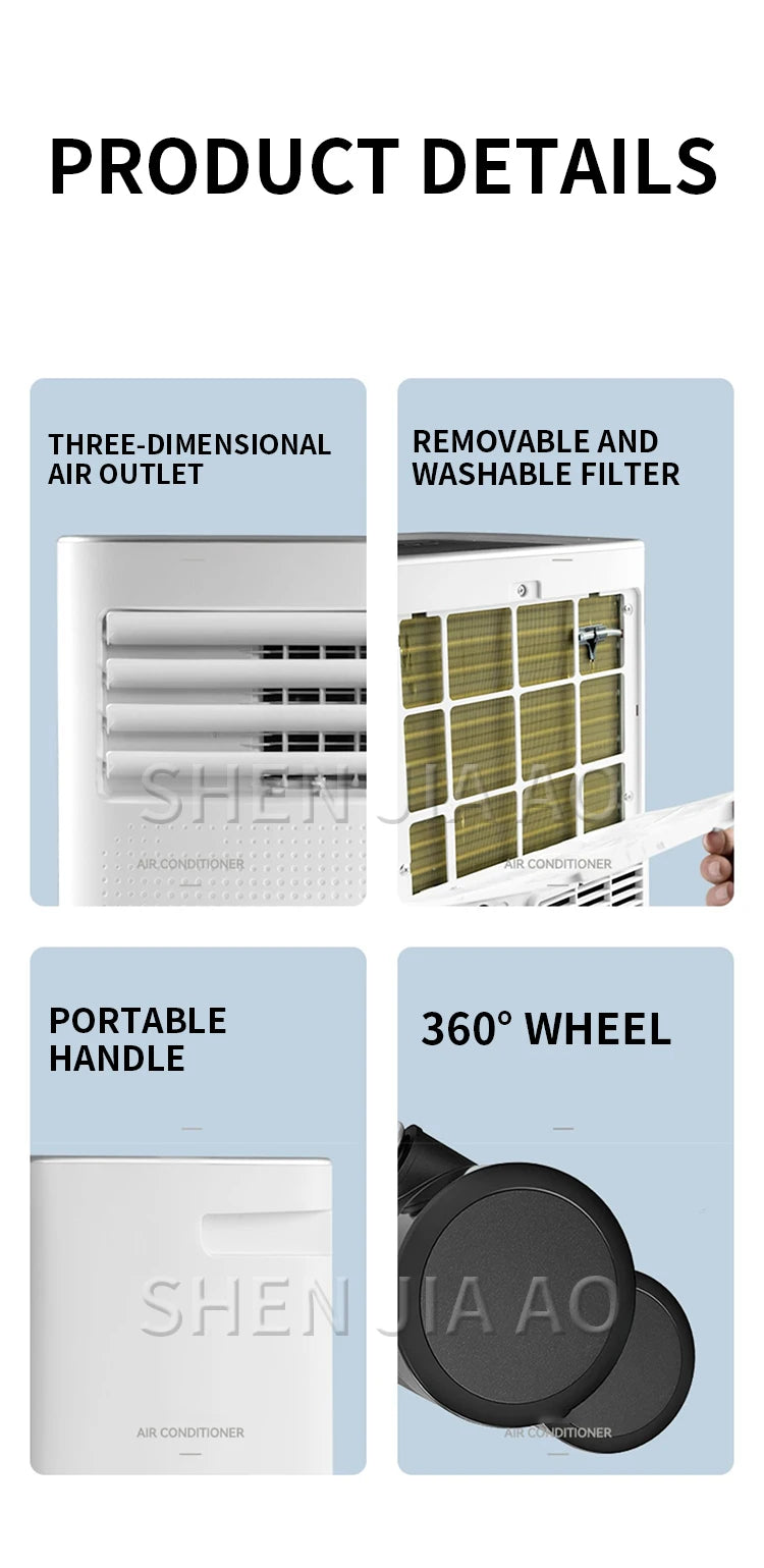 3500W/3300W Air Conditioner 3 in 1 Portable AC Unit with Built-in Dehumidifier and Fan Functions Cools 250 sq.ft
