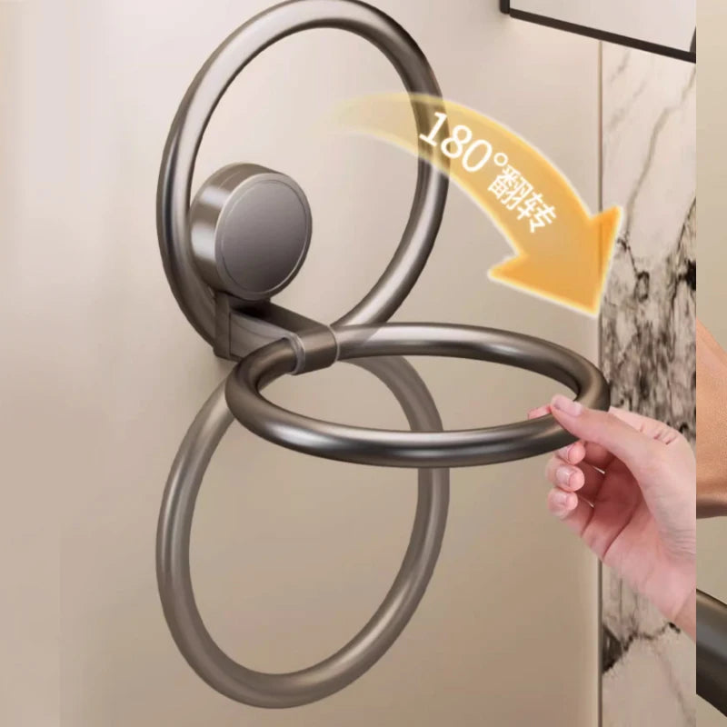 No Need To Drill Suction Cup Towel Ring Bathroom Towel Rack Kitchen Rag Rack Bathroom Toilet Wall Hanging Towel Rack