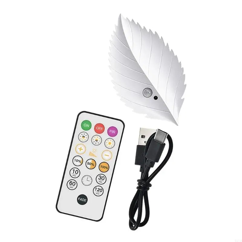 Remote Control LED Night Light Unique Wall Light With Adjustable Brightness for Modern Home Decoration M4YD