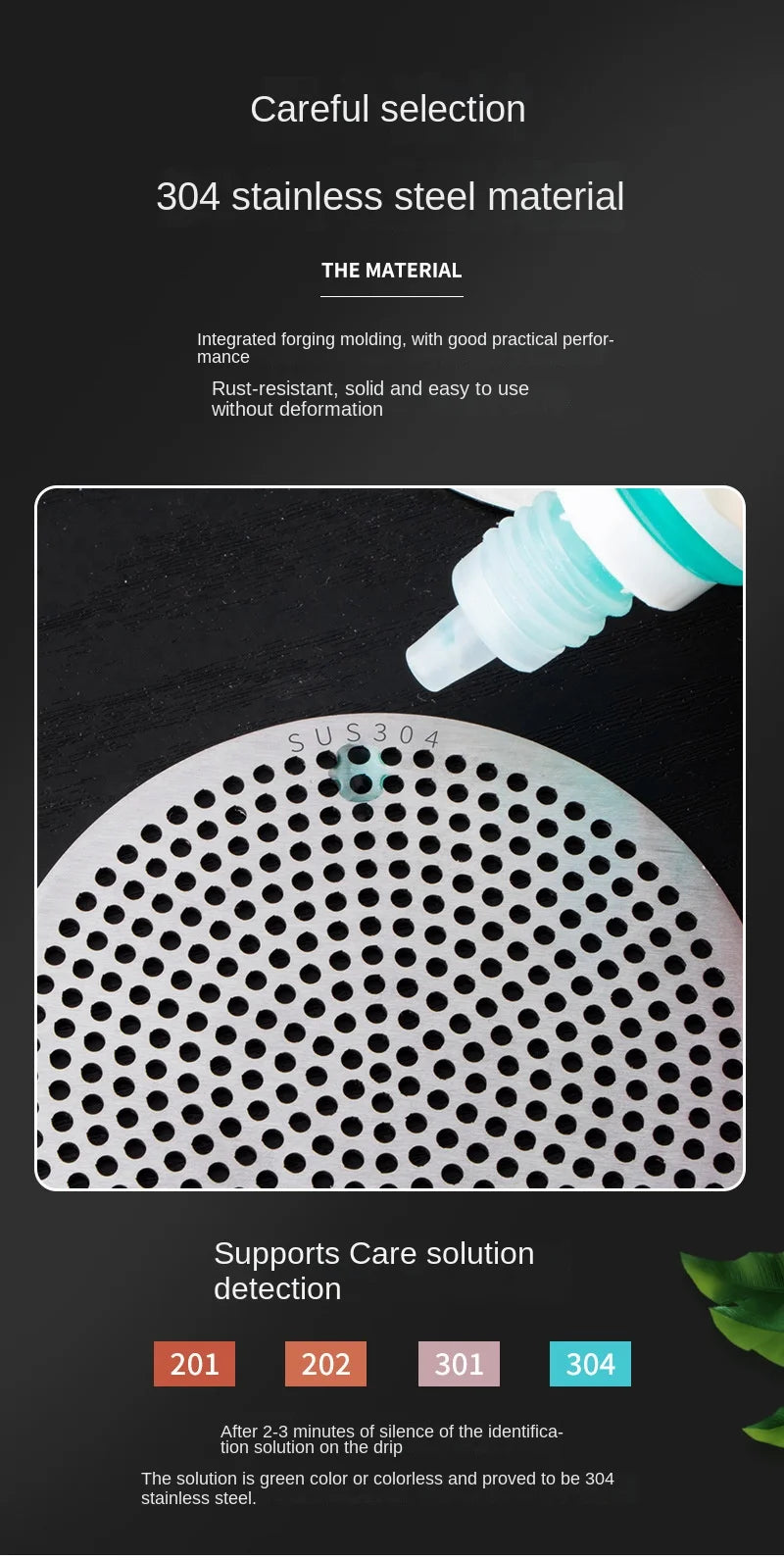Drain Cover Bathroom Tool 304 Stainless Bathroom Accessories Sink Strainer Drains Cover Floor Drain Pad Hair Filter