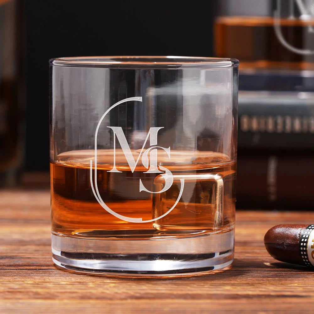 Personalized Whiskey Glasses Christmas Gift for him Custom Engraved Whiskey Glasses Barware Gift Groomsman Best Man Wedding Gift