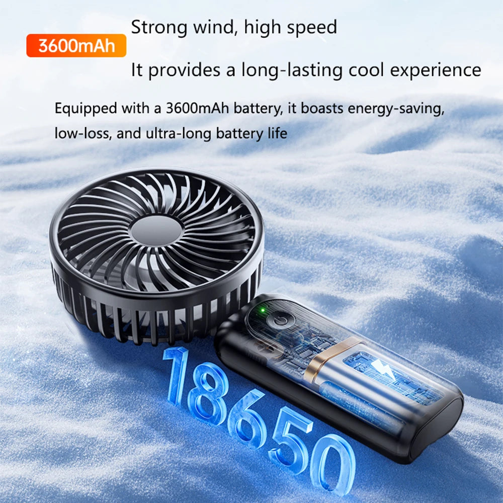 Portable Handheld Fan, Battery Operated Fan with Base, Rechargeable Mini Fan for Outdoor Indoor for Summer and For Outdoor