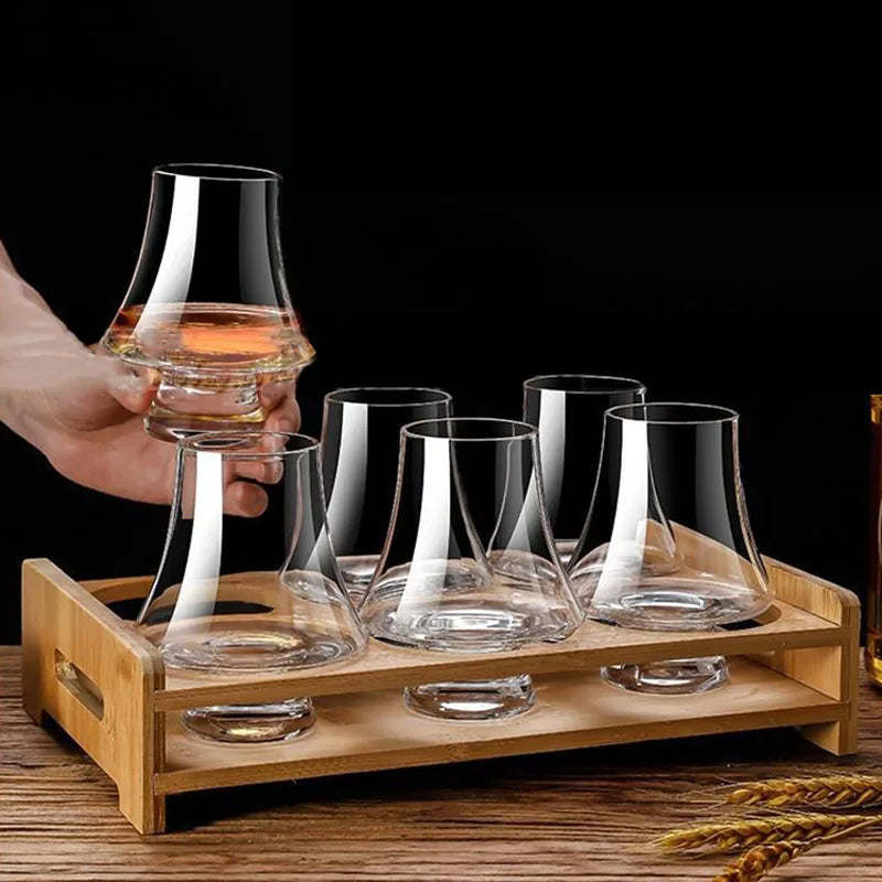 2/4pcs Tasting Glasses Set Of 250ml Lead-free Crystal Glass Whiskey Cup Smelling Wine Glasses Cocktail Glasses Bar Restaurant