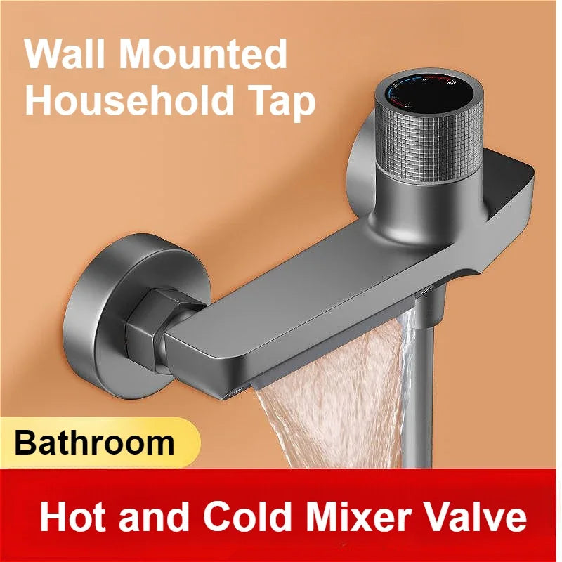 Bathtub Faucet Multi-functional Bathroom Hot and Cold Tap Water Heater Mixing Valve Shower Faucet Bathroom Accessories