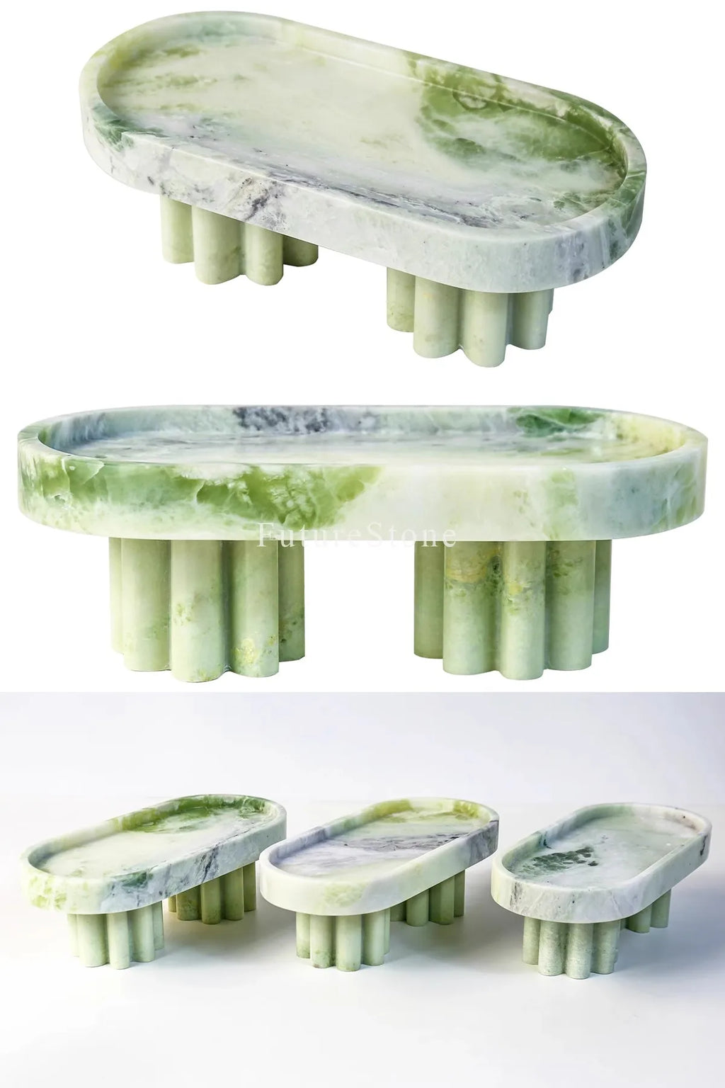 Modern Light Luxury Natural Marble Pallet Restaurant Advanced Decorative Tray Living Room Fruit Desserts Pastries Storage Pallet