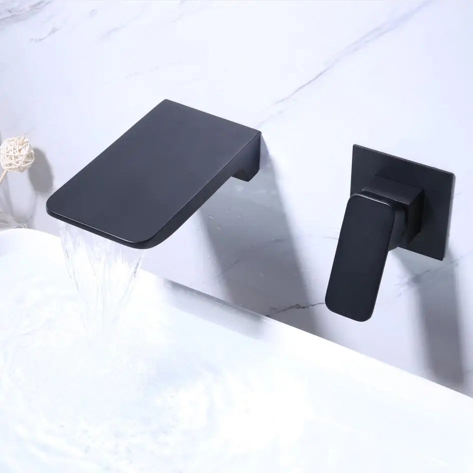 Becola Copper Matte Black Bathroom Water Basin Sink Mixer Tap Bathtub
