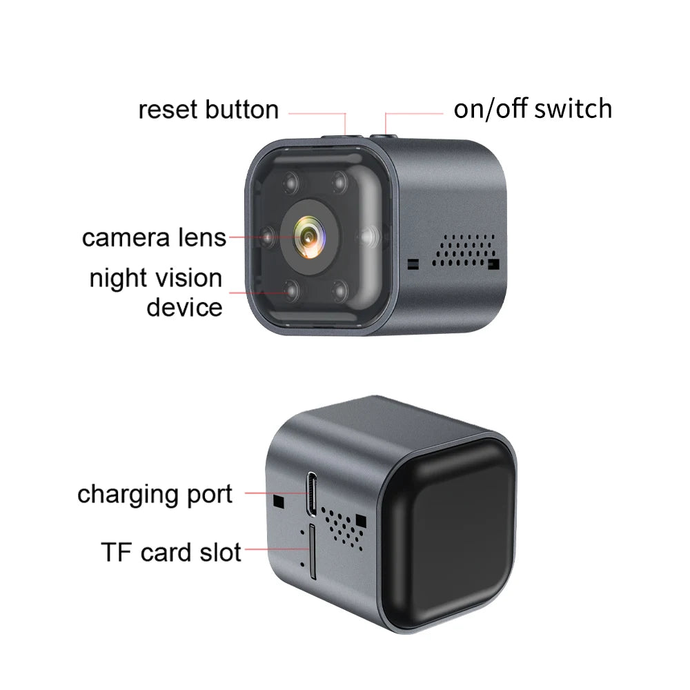 HD 1080P Camera Motion Detection Surveillance Camera Wireless Night Vision Pro Cam 960mAh for Indoor Outdoor Home Office