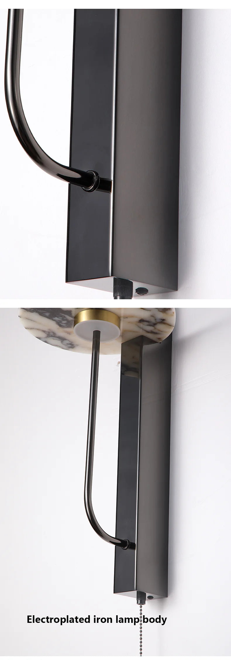 Black Luxury Alabaster Natural Stone Wall Lamp Bedroom High-end Sconce Design Artistic Living Room Marble Decor LED Lights