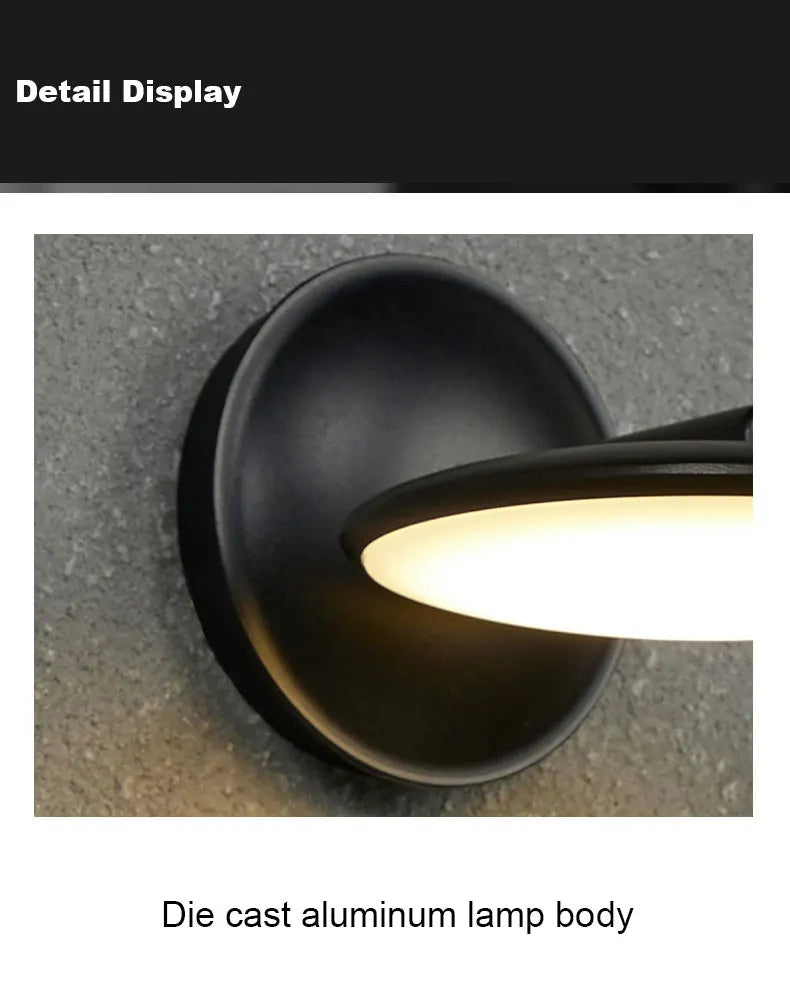 Modern Minimalist Led Waterproof Outdoor Rotatable Wall Light, Bedside, Living Room, Corridor, Aisle Wall Light