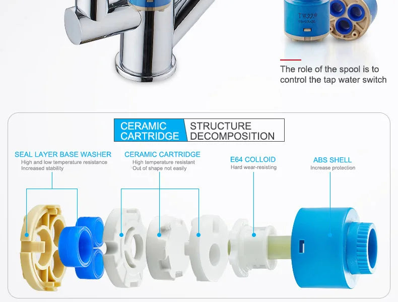 25mm/35mm/40mm Moen Replacement Ceramic Spool Water Mixer Tap Faucet Cartridge Kitchen Bathroom Faucet Replace Part