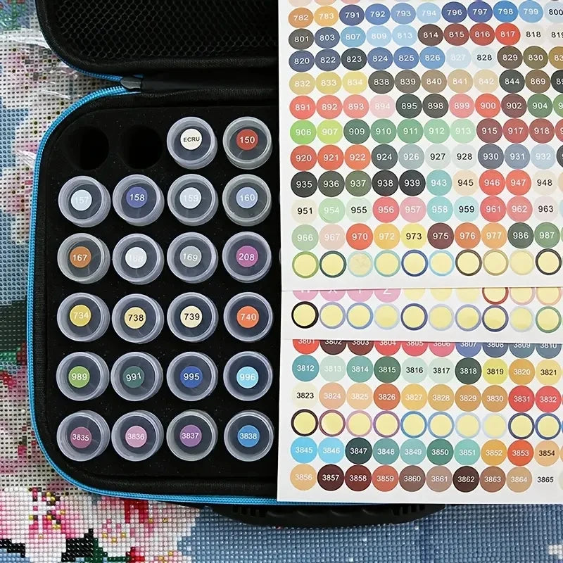 Square Round Heart 447 DMC Labels Stickers, Colorful Number Sticker Mark Stickers, DIY Craft Diamond Painting Accessories