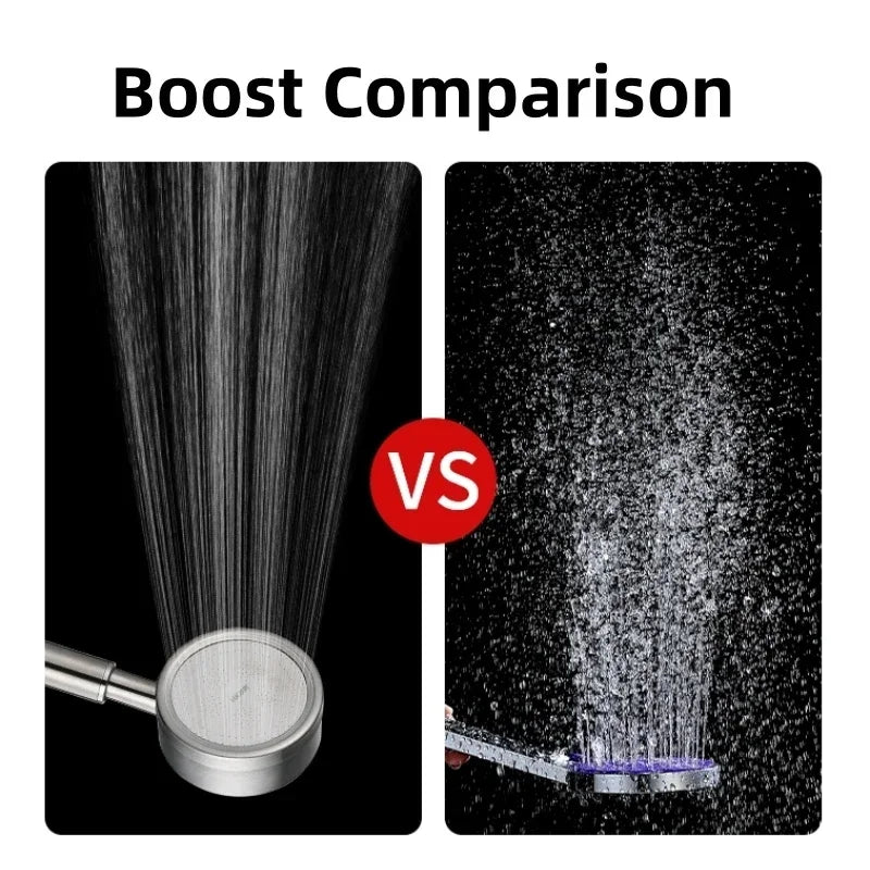 304 Stainless Steel Shower Head Pressurized High Pressure Detachable Bathroom Showerhead for Home Spa Easy Install Accessories
