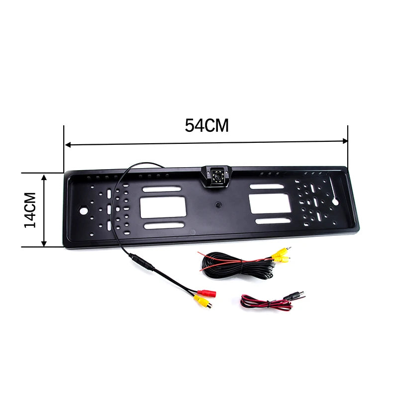 Hippcron Car Plate Camera Rear View Wireless EU European License Frame Waterproof Night Vision Reverse Backup  8 LED Camera