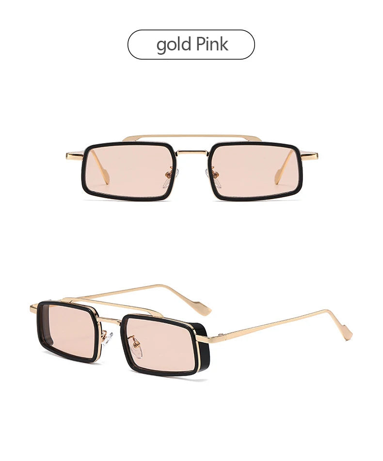 Trend Double-rail Sun Glasses - Fashionable, Business-style, Uv-resistant, Small Frame, For Driving Car Sunglasses8854X