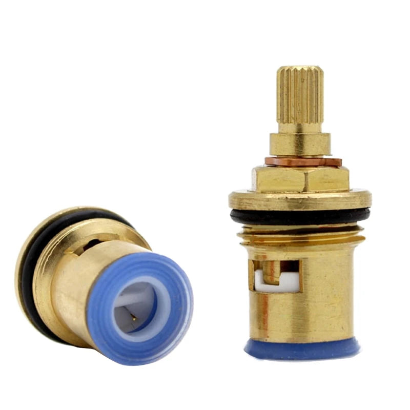 1/2" Replacement Brass Ceramic Disc Tap for VALVE Quarter Turn Cartridges Gland Insert 20 Teeth Bathroom Faucet Accessor