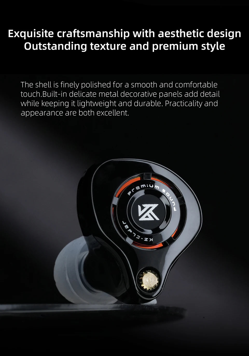 KZ Eldar 1DD In-Ear Monitor, Custom Dynamic Driver, Balanced Sound Fast Transient, HiFi Earphone