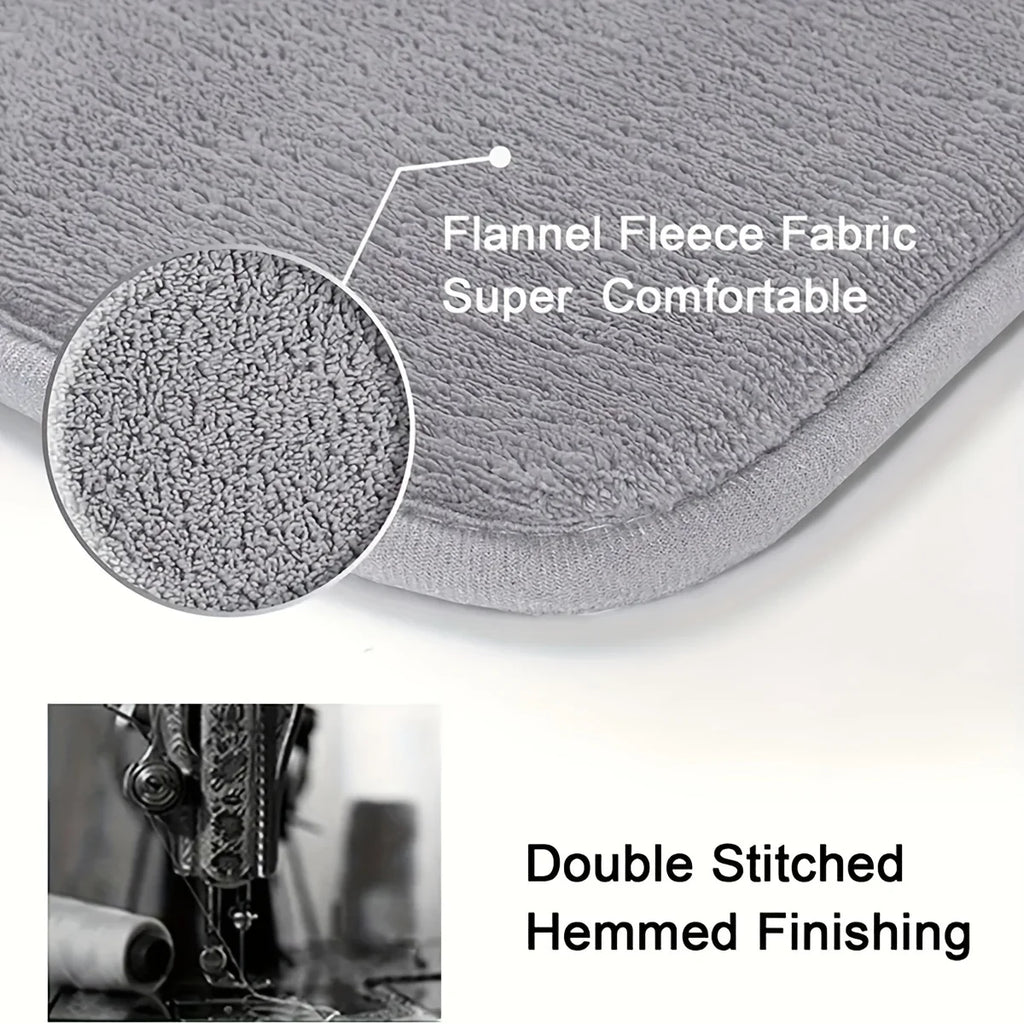 Simple L-shaped striped shower room door absorbent foot mat bathroom non-slip mat dirt-resistant toilet mat door mat