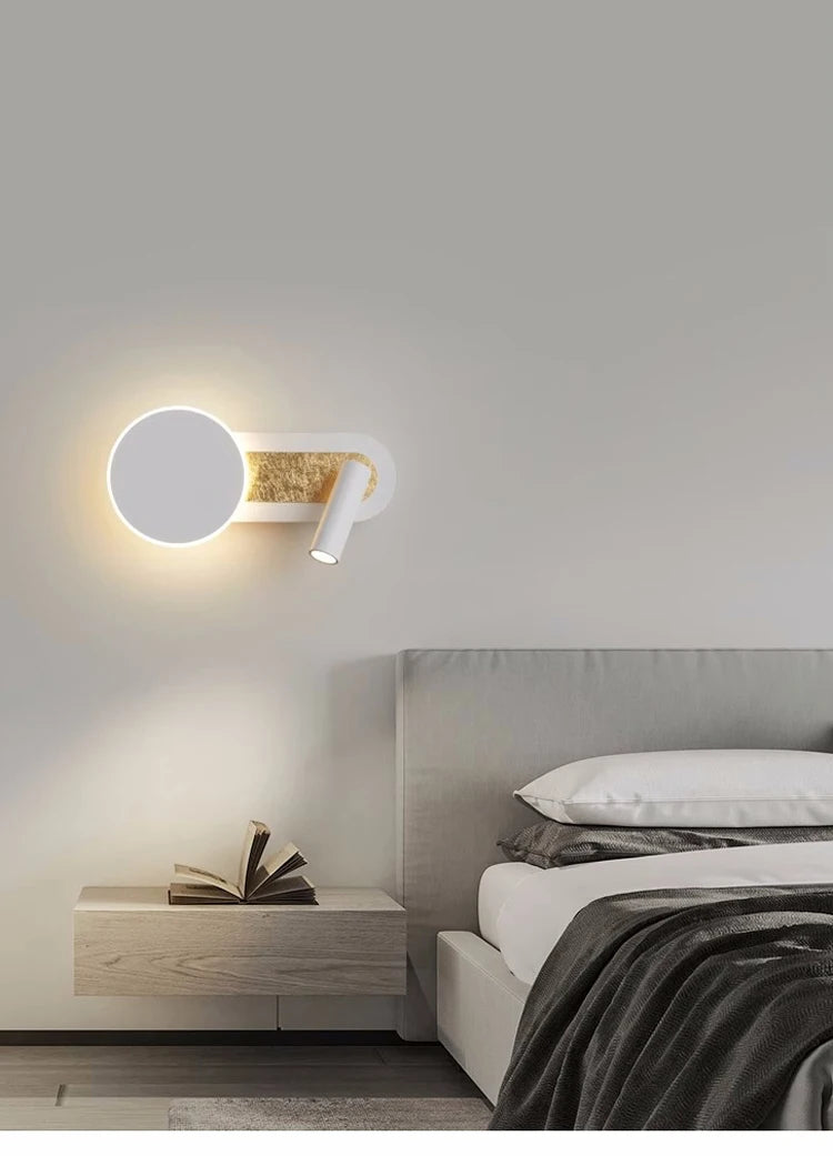 Modern LED Wall Light Living Room Bedroom Study Reading Wall Lamps Indoor With Switch Hotel Decorative Lighting Fixtures