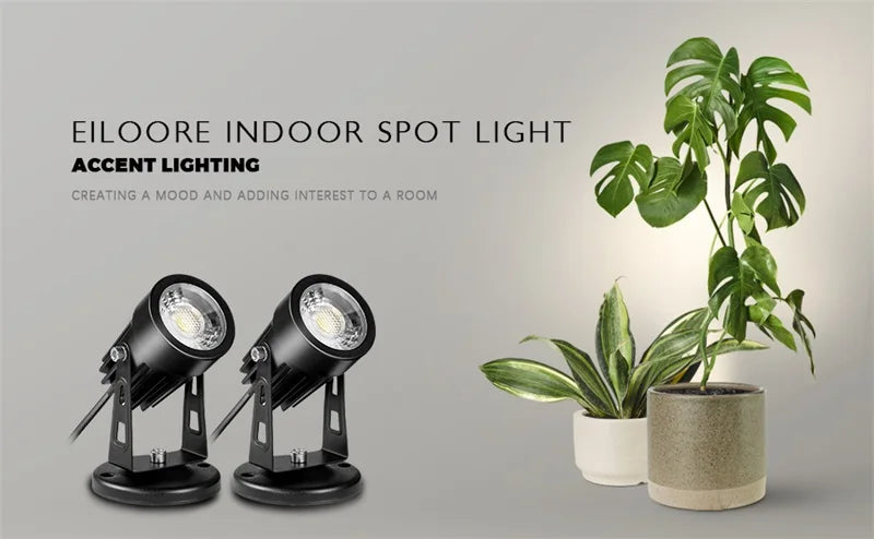 LED Spot Light Indoor Accent Lighting Dimmable LED Uplight Spotlight Lamp for Potted Plant Home & Living Room 5W Decorative Lamp