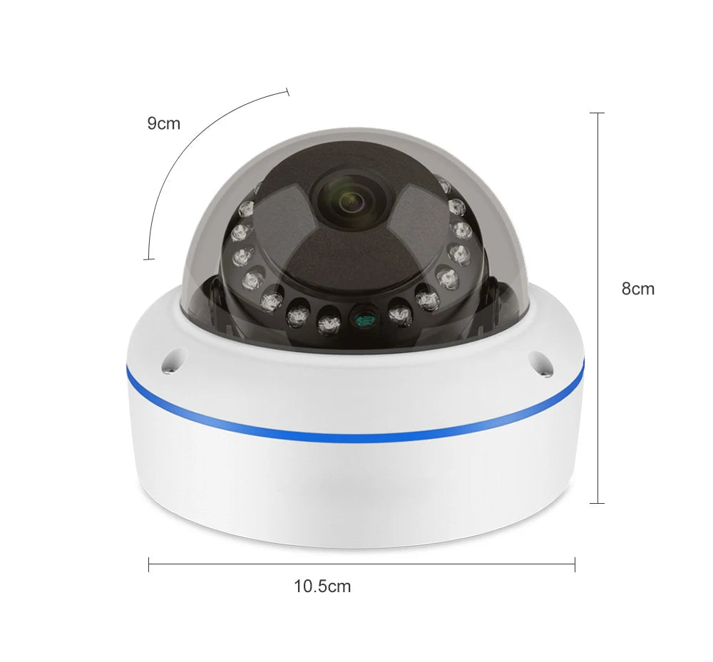 8CH 5MP POE Dome Security Camera System IP Camera Vandal-proof Indoor Home CCTV Video Record Surveillance Protection Kit
