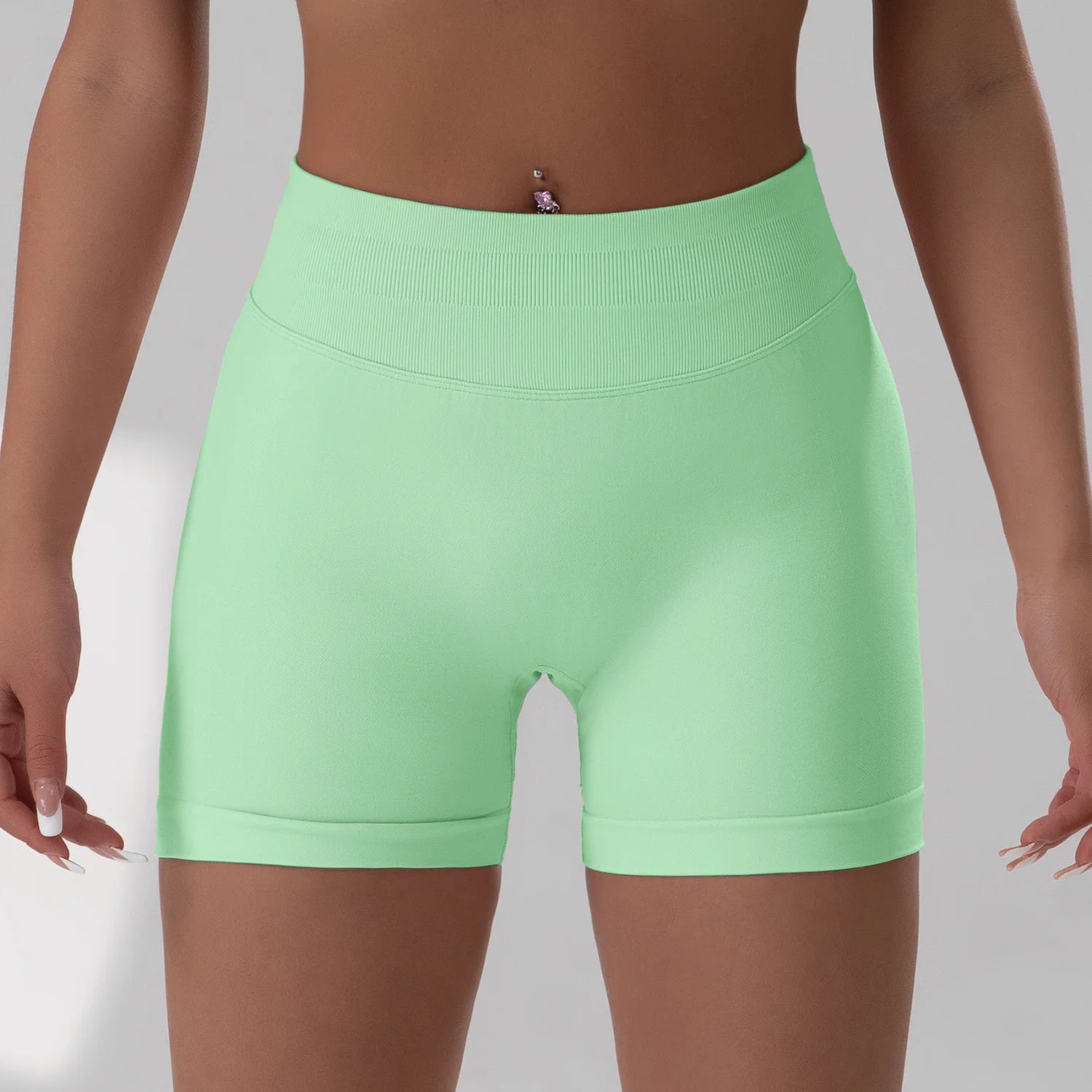 Summer Women Sexy Seamless Fitness Sports Biker Shorts Low Waist Gym Short Workout Scrunch Butt Yoga Leggings