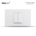 118 PC 1 2 3 4 Gang 2 3 Way Push On Off  Wall Switch Wallpad White Fireproof Plastic Panel US BR l IT IL EU Light Interruptor