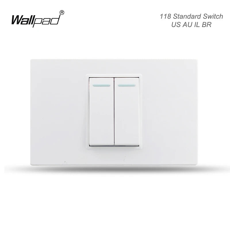 118 PC 1 2 3 4 Gang 2 3 Way Push On Off  Wall Switch Wallpad White Fireproof Plastic Panel US BR l IT IL EU Light Interruptor