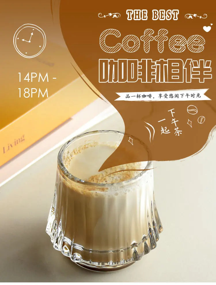 Japanese Style Glass Coffee Cup Transparent Whiskey Water Cup Creative Wine Beer Cocktail Cups Drinkware Glasses 2025 New