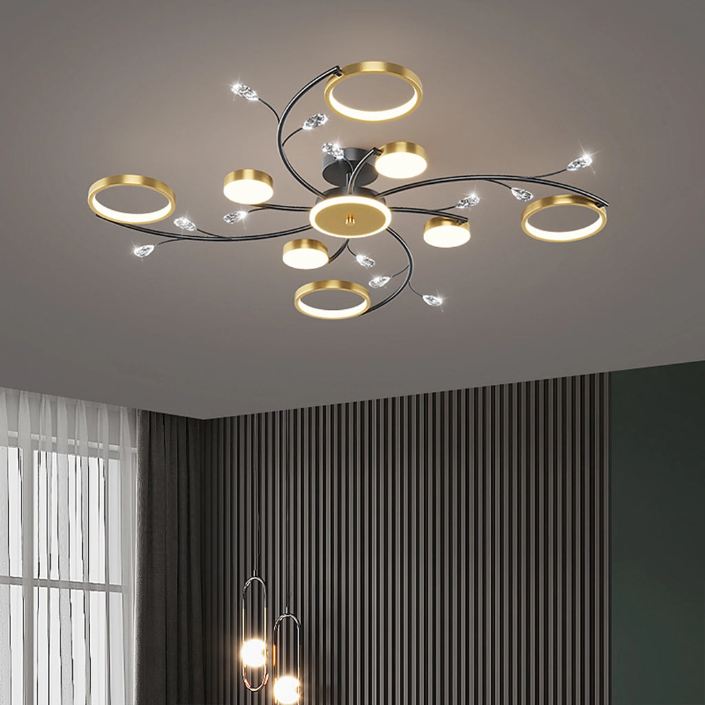 Modern Ceiling Chandelier Room Decoration Led Ceiling Lamp Crystal Chandelier Nordic Modern Bedroom Ceiling Decorative Light