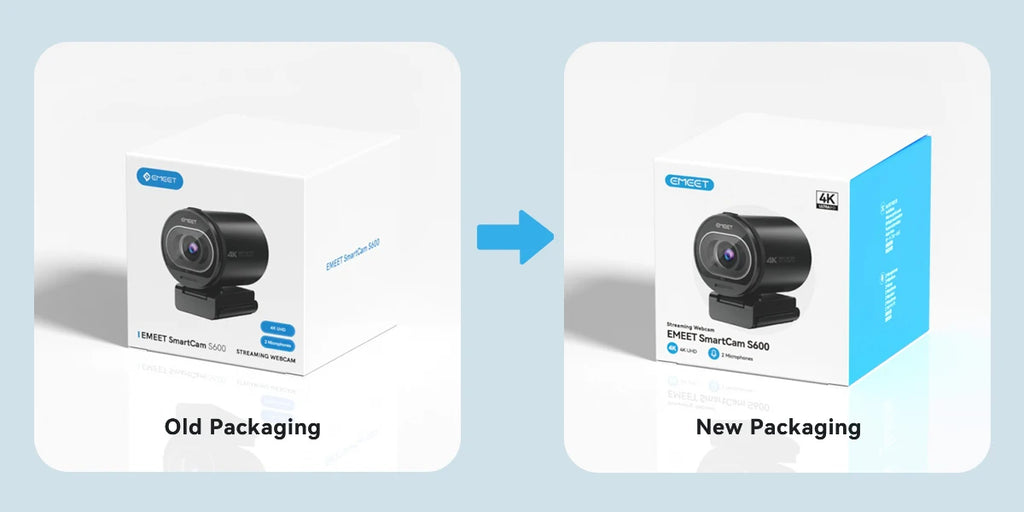 Webcam 4K Streaming Web Camera 1080P 60FPS USB Camera EMEET S600 Autofocus Living Stream Camera With Mics for Tiktok/YouTube