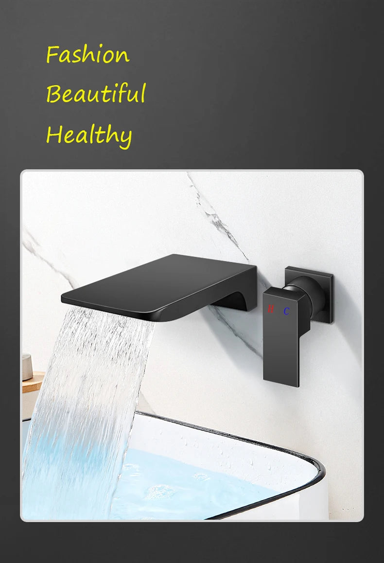 Becola Copper Matte Black Bathroom Water Basin Sink Mixer Tap Bathtub