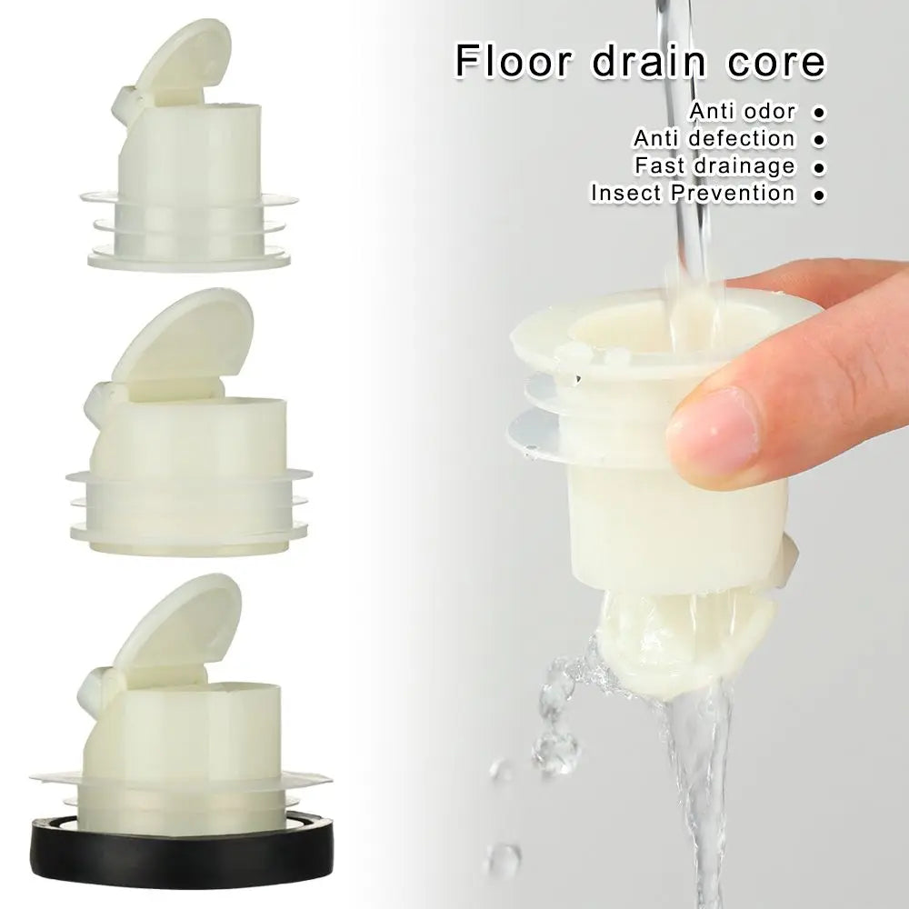 Useful 5Pcs/set Anti Odor Pest Floor Drain Stopper Shower Floor Strainer Plug Sewer One Way Valve Seal Drainer Cover
