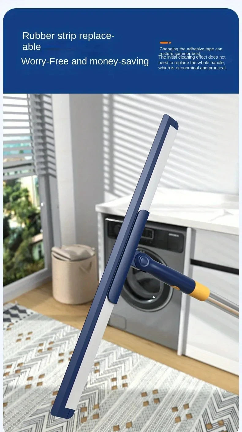 Portable Silicone Telescopic Scraper Mop Household Sweeping Floor Scraping Efficient Cleaning Toilet And Bathroom Brush