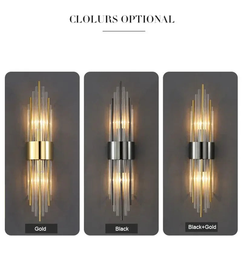 Luxury Wall Lamp Modern LED Gold Wall Light Indoor Lighting Wall Sconce Home Decor for Living Room Bedroom Bedside Stairs Lamps