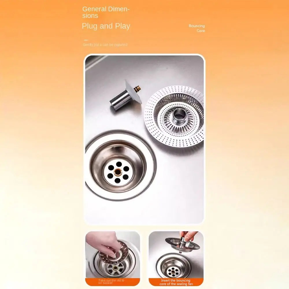 Kitchen Sink Strainer Anti Clog Anti-blocking Drain Filter Floor Drain Plug Mesh Trap Food Waste Catcher Food Catcher Tools