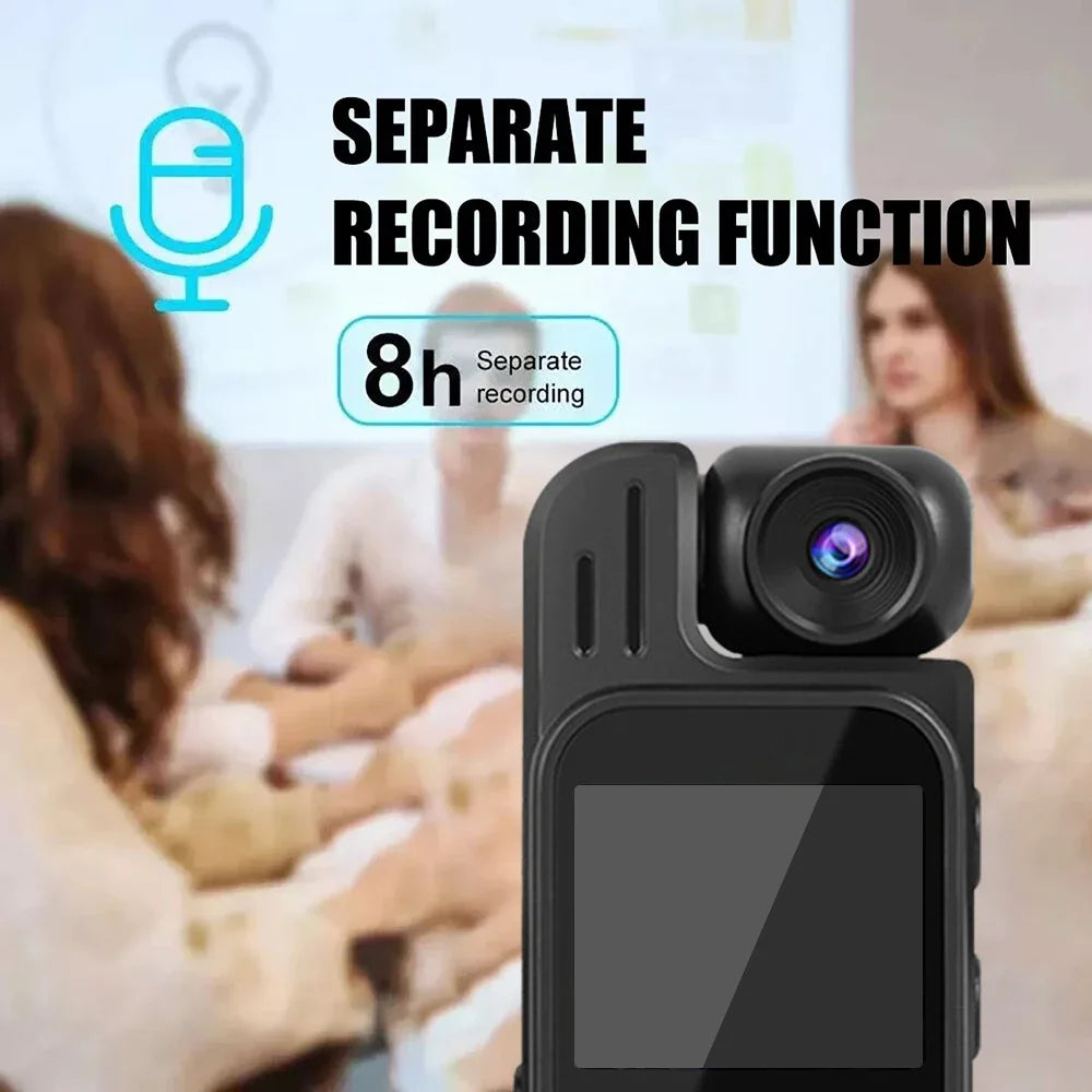 HD 4K Body Camera Mini Body Cam Audio and Video Recording 128GB Wearble Portable Camera Work Guard Travel Vlog