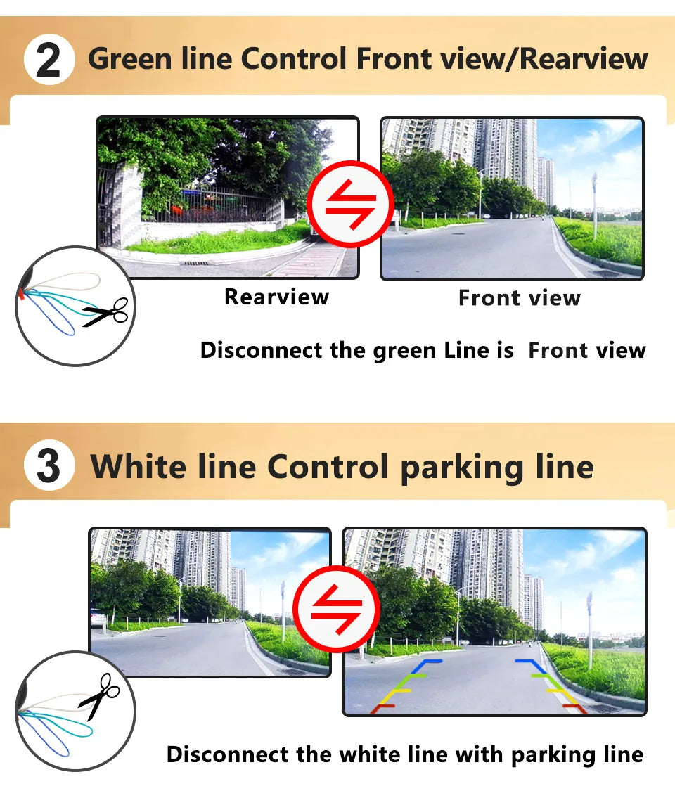 SMARTOUR Car Rear Camera HD 4K Reversing Camera Car Front Camera Support AHD CCD 1080P Output Suitable for All Cars Water Proof