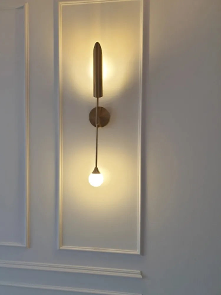 moderm luxury single double head wall lamp golden lnclined tube wall light Mirror light stair living room bedroom deco luminaire
