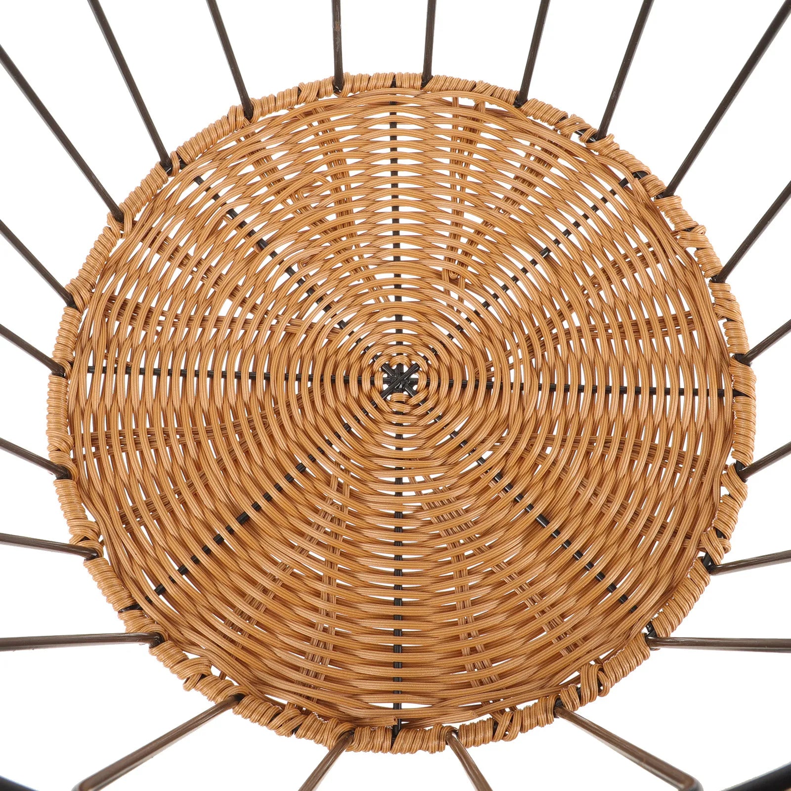 Bread Storage Basket Iron Frame Woven Rustic Hollow Bread Basket for Kitchen Countertop Serving Fruit Snacks Storage