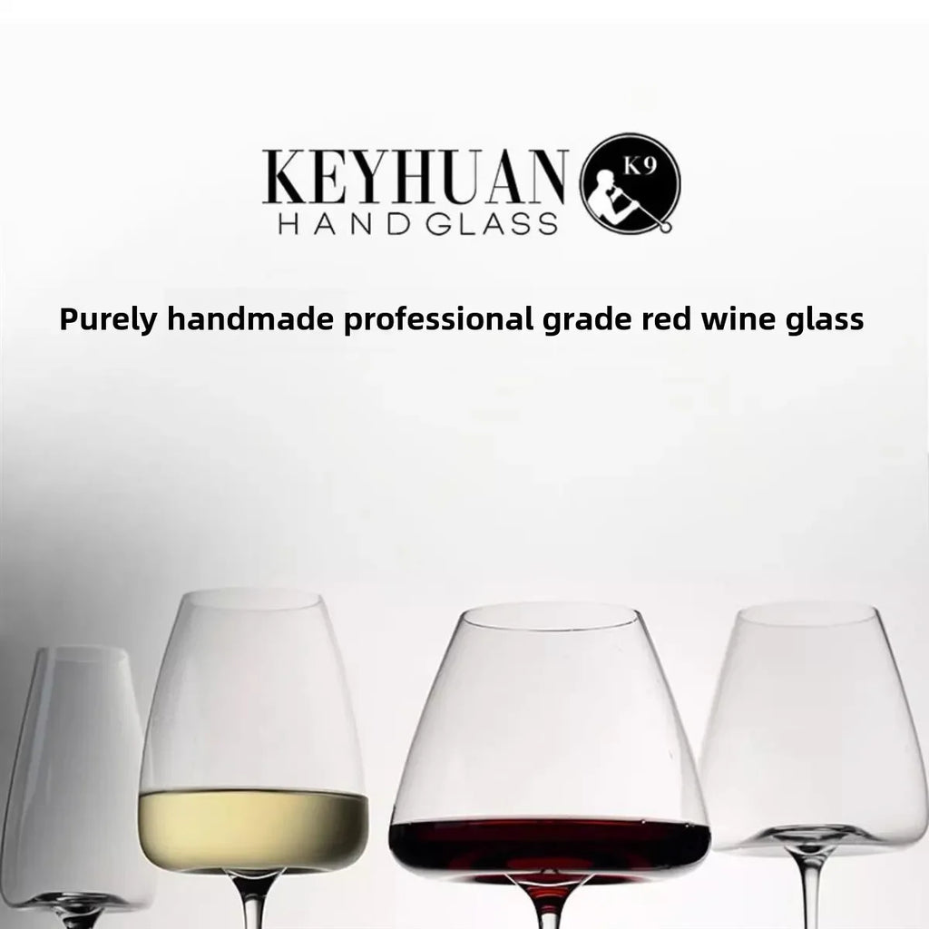 720ml Crystal Burgundy Wine Glasses Set Modern Fluted Design Dishwasher Safe for Red Wine Tasting Home Bar Decor Gift