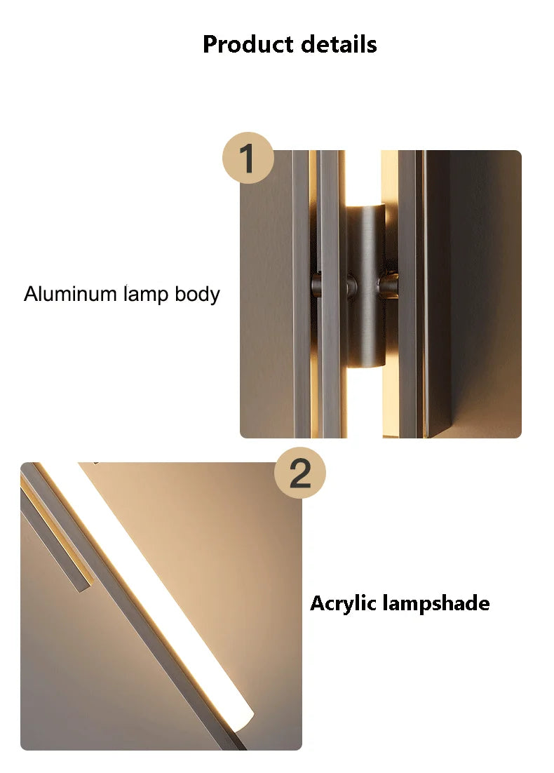 Light Luxury Wall Lamp Modern LED Gold Wall Light Indoor Lighting Wall Sconce Home Decor for Living Room Bedroom Bedside Stairs