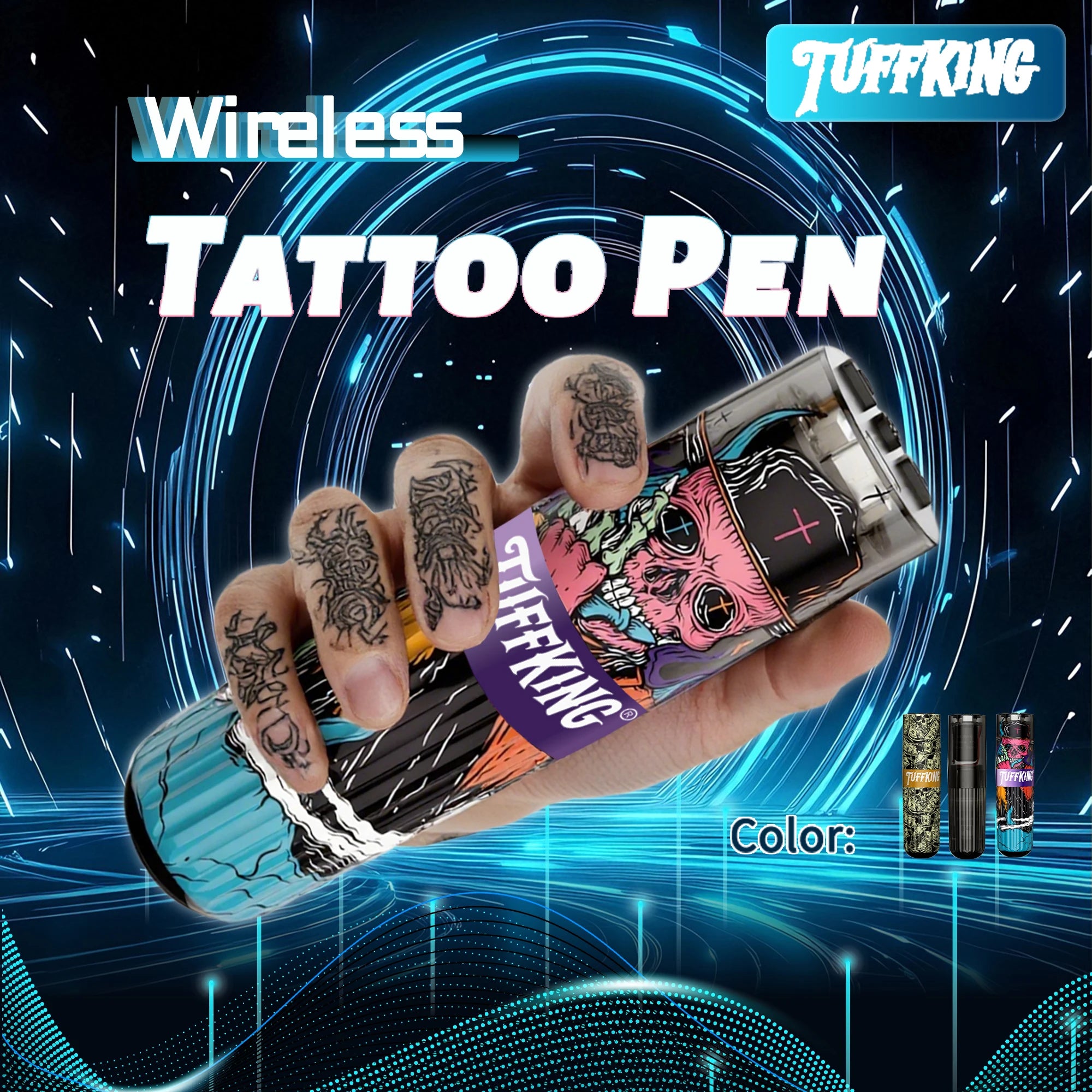 New polymer plastic shell power pen tattoo machine motor machine personalized pattern hot selling tattoo pen wholesale